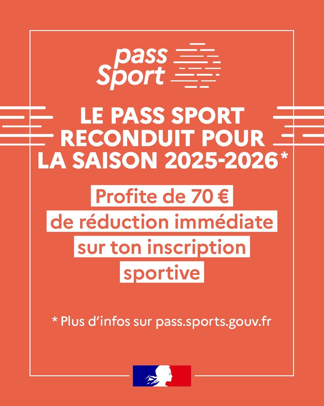 Affiche du pass sport 2025-2026